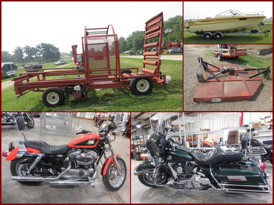 Image for Round Bale Wrapper, Motorcycle and Outdoor