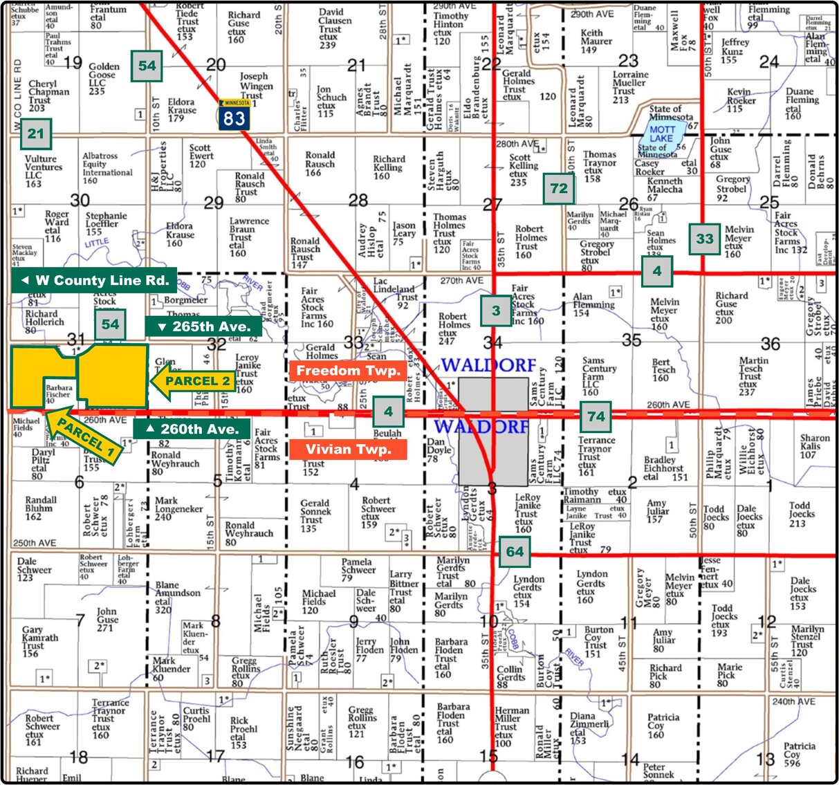 Image for Closed - Waseca Co., MN - 265.28 Ac., m/l (190-0183)