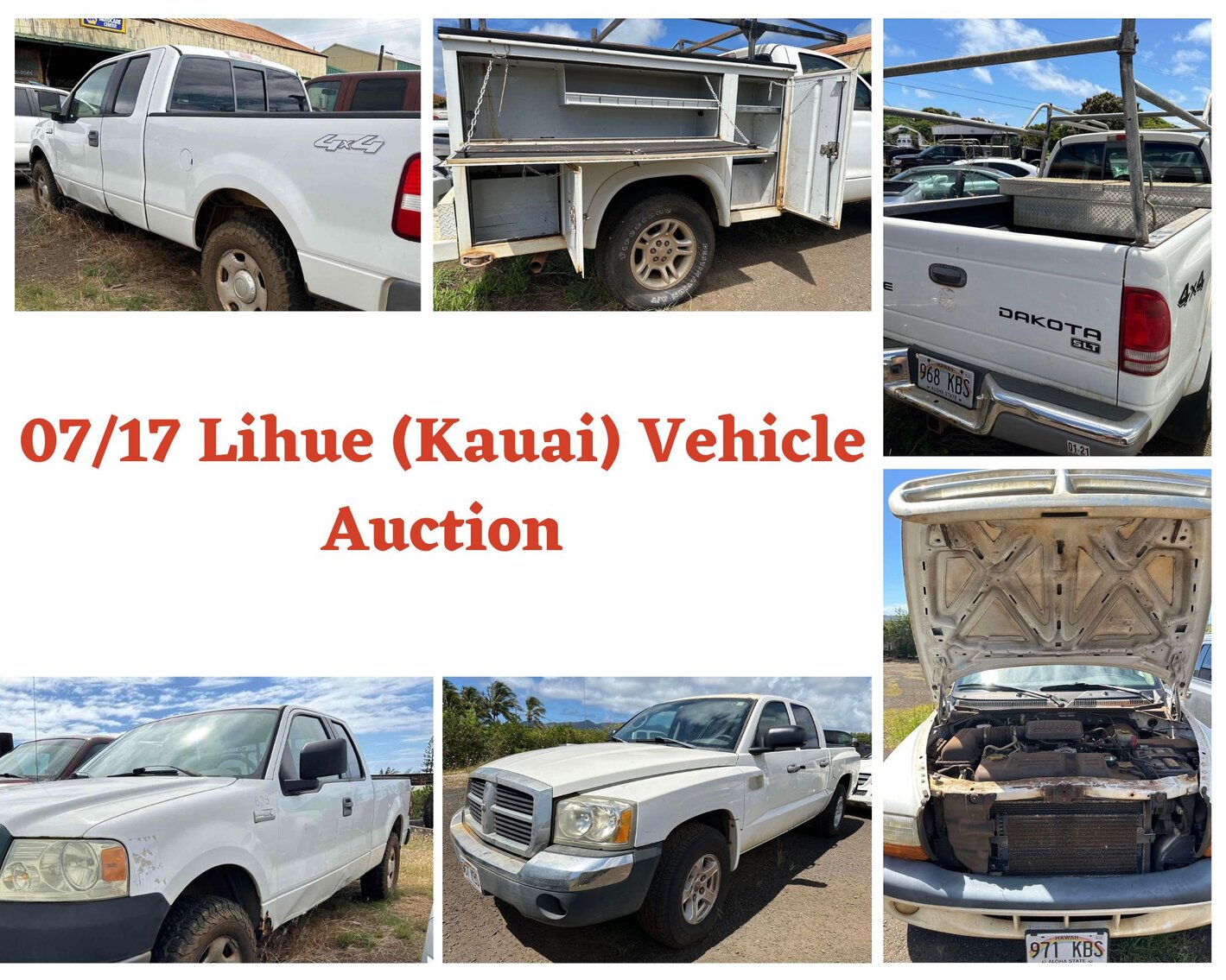 Image for 07/17 Lihue (KAUAI) Vehicle Auction