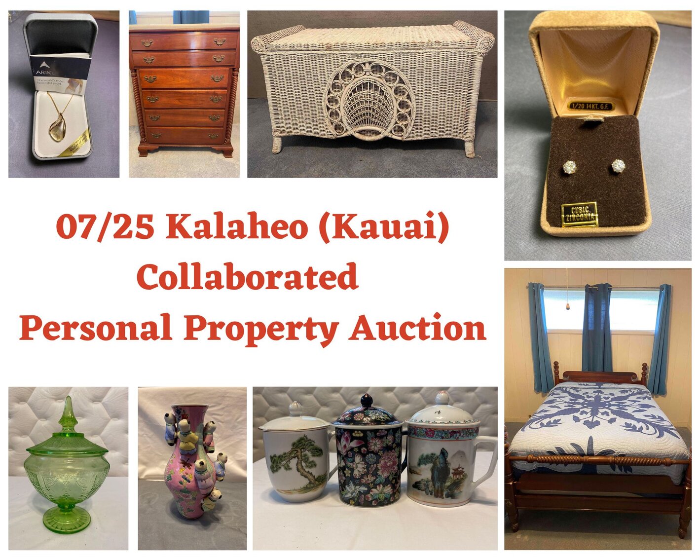 Image for 07/25 Kalaheo (KAUAI) Collaborated Personal Property Auction