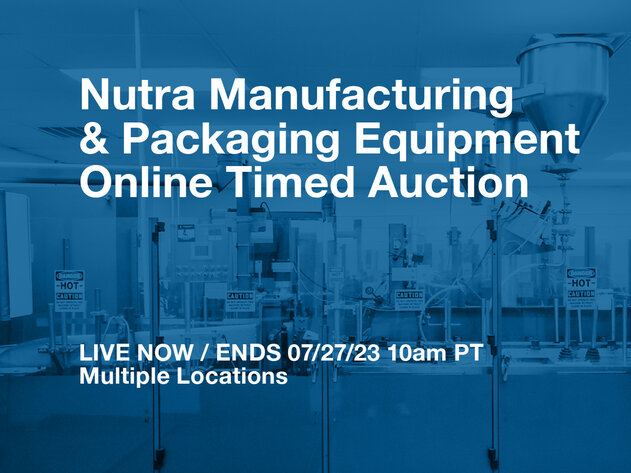 Image for Nutra Manufacturing & Packaging Equipment Auction