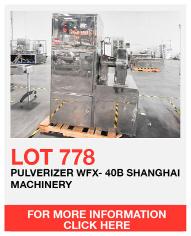 Image for Nutra Manufacturing & Packaging Equipment Auction