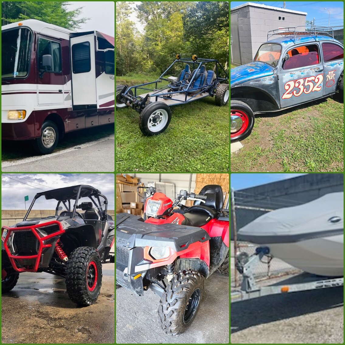 Image for Charleston, WV - Motor Home, Side x Side, 4-Wheeler, Volkswagen Bug