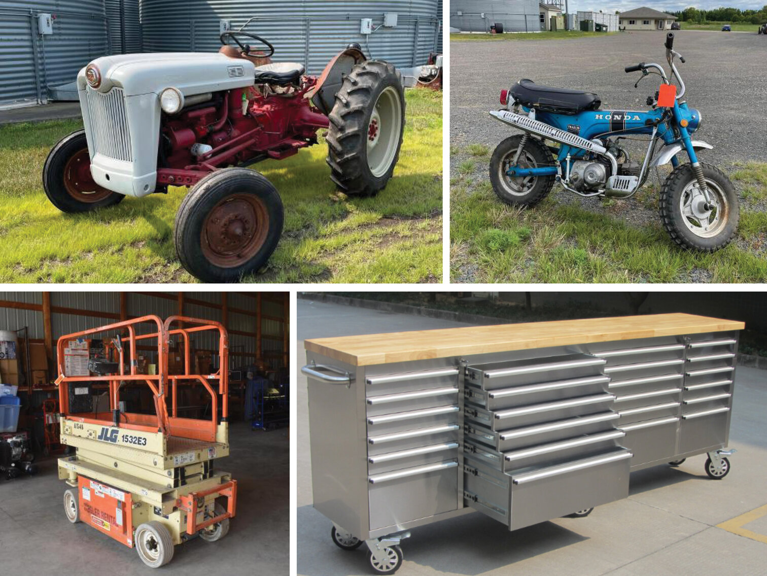 Multi Party: Tractor, Scissor Lift, Presses, Tools, Tool Benches, Automotive, Hardware