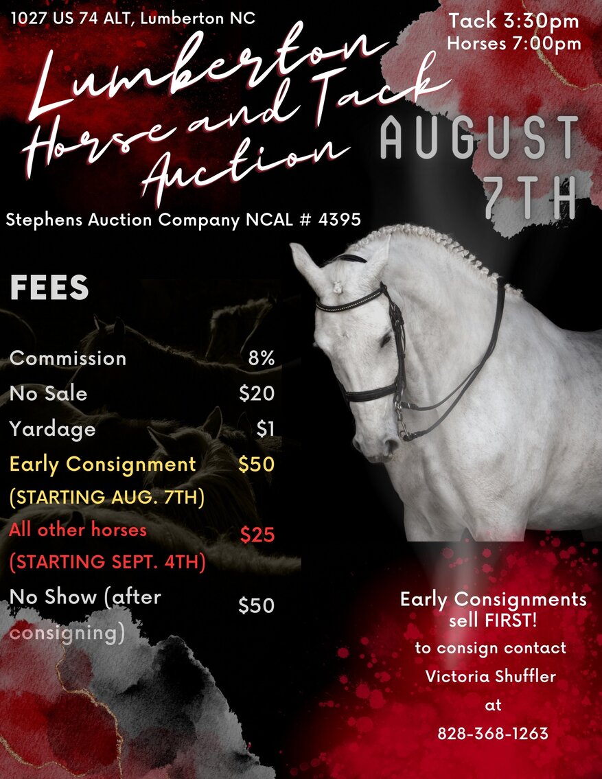 Image for Lumberton Horse Auction August 7th