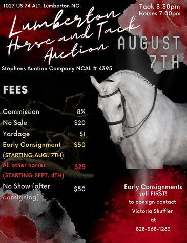 Image for Lumberton Horse Auction August 7th