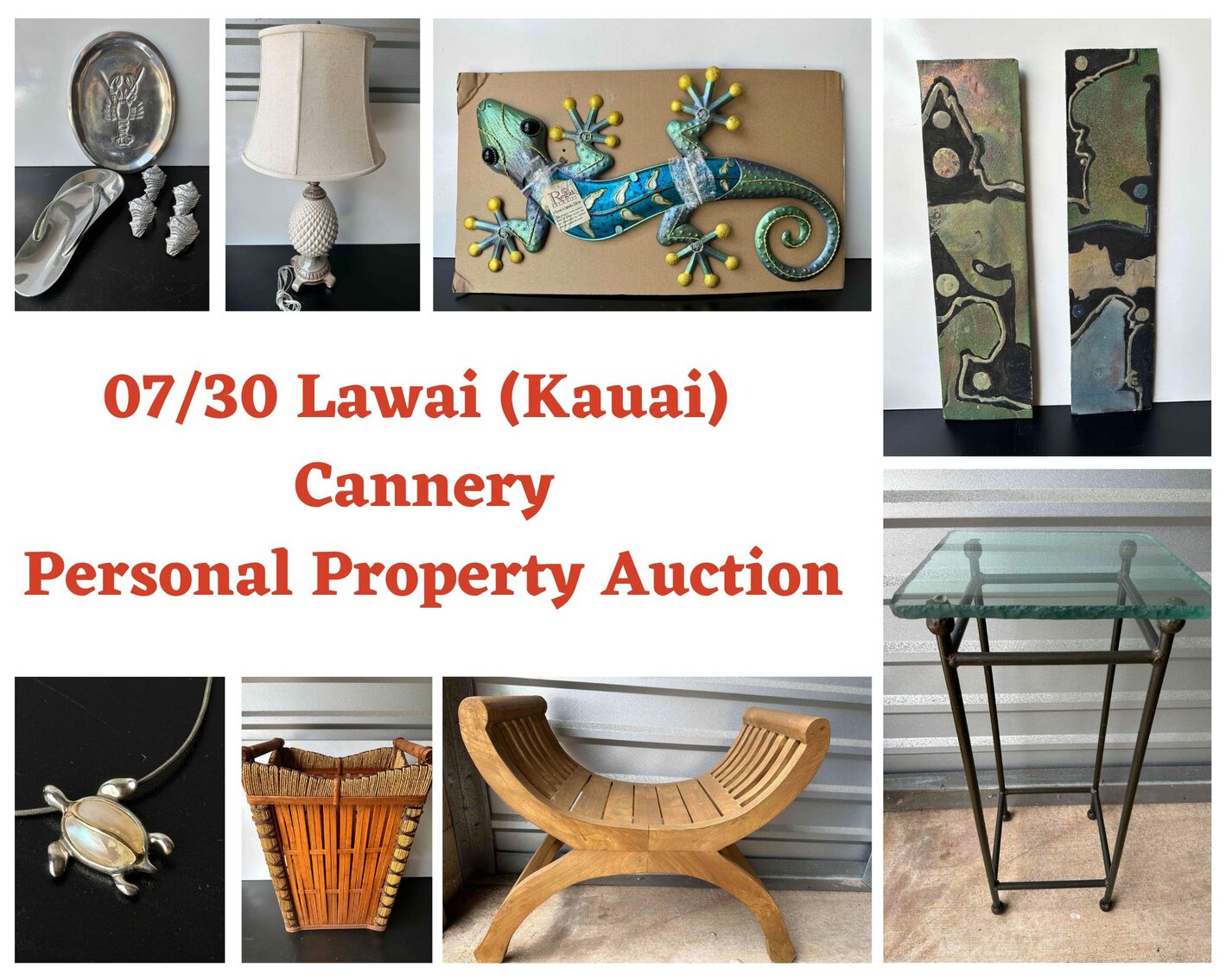 Image for 07/30 Lawai (KAUAI) Cannery Personal Property Auction