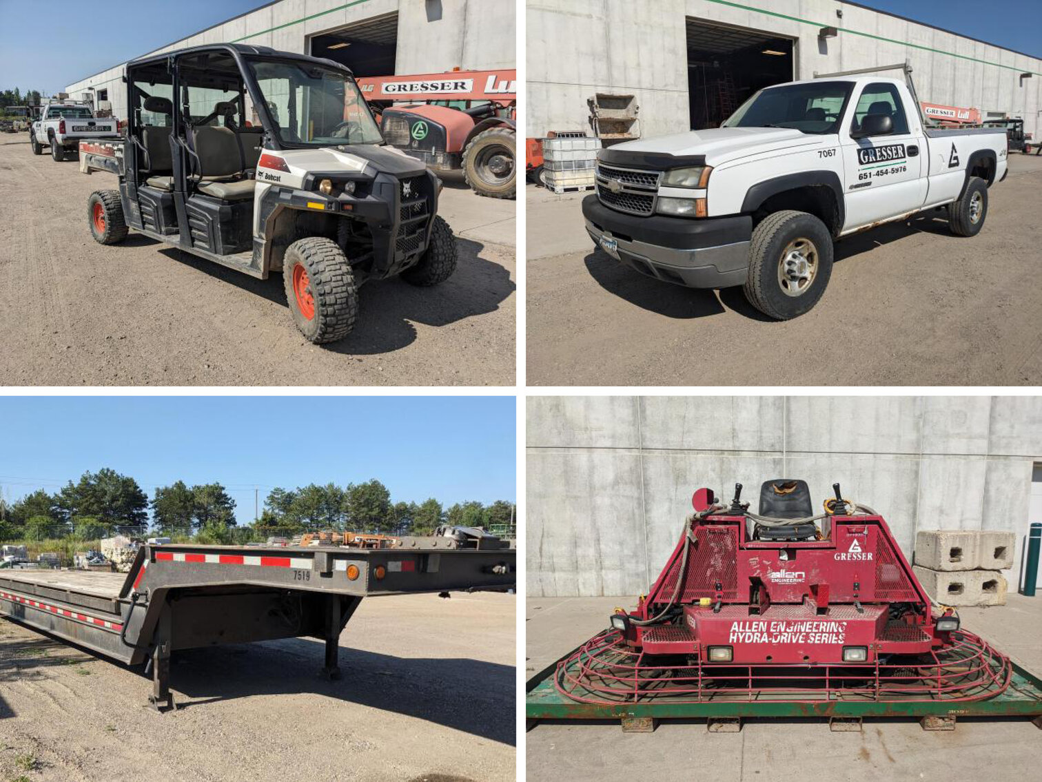 Trucks, Concrete Pumps, Fuel Tanks and Equipment