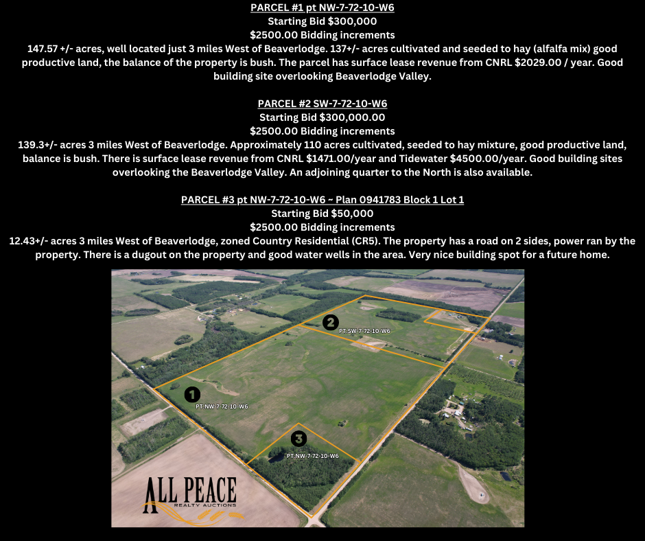 BEAVERLODGE LAND SALE