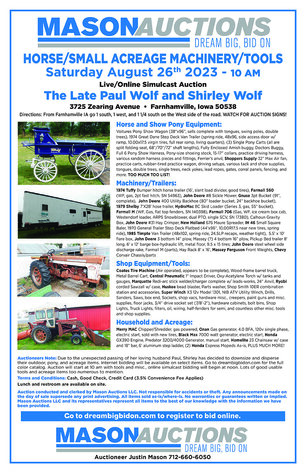 Image for Shirley and The Late Paul Wolf Downsizing Auction