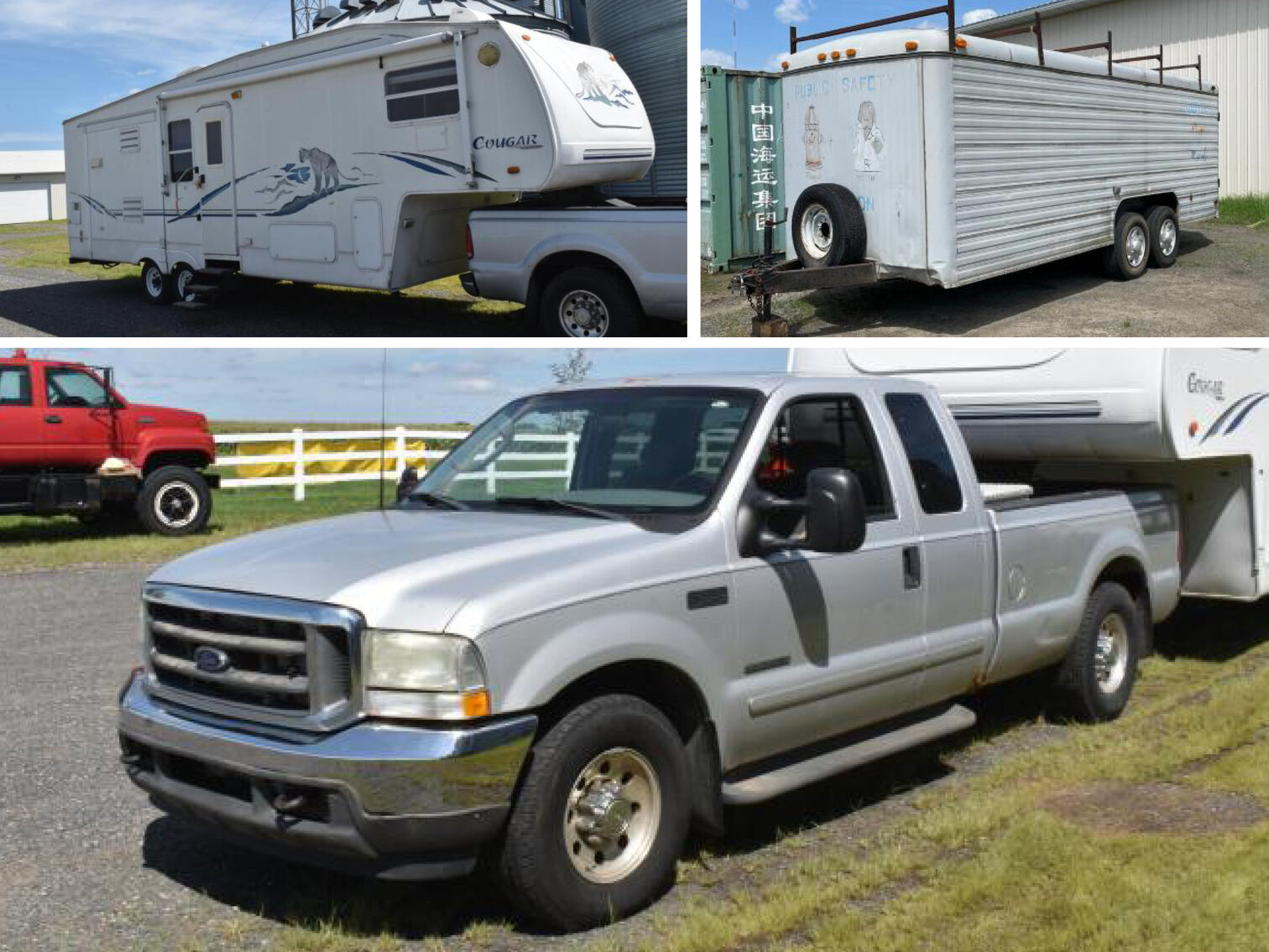 2003 Ford F-250 Extended Cab, 2002 Cougar By Keystone Camper, 18' Enclosed Trailer