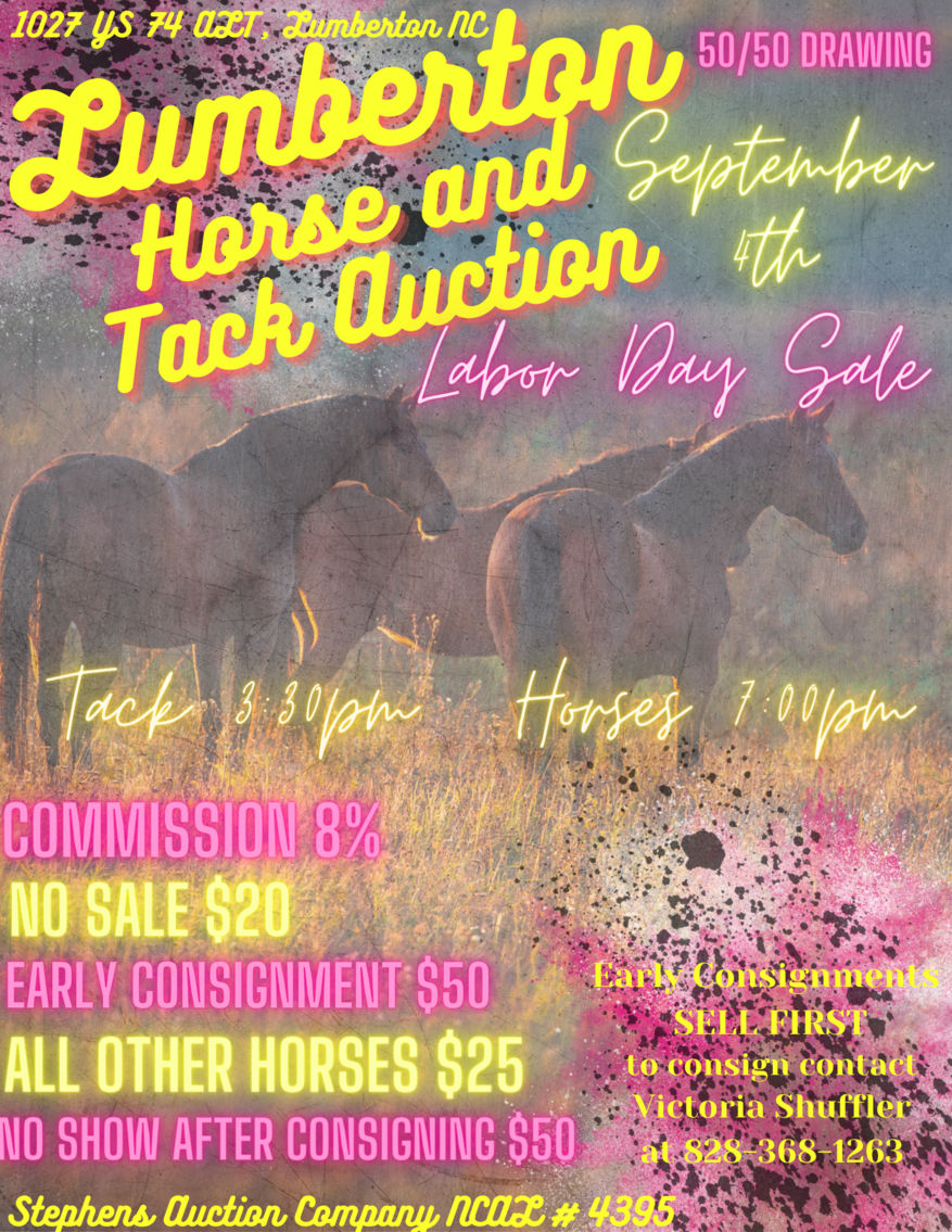 Image for Lumberton Horse Auction September 4th