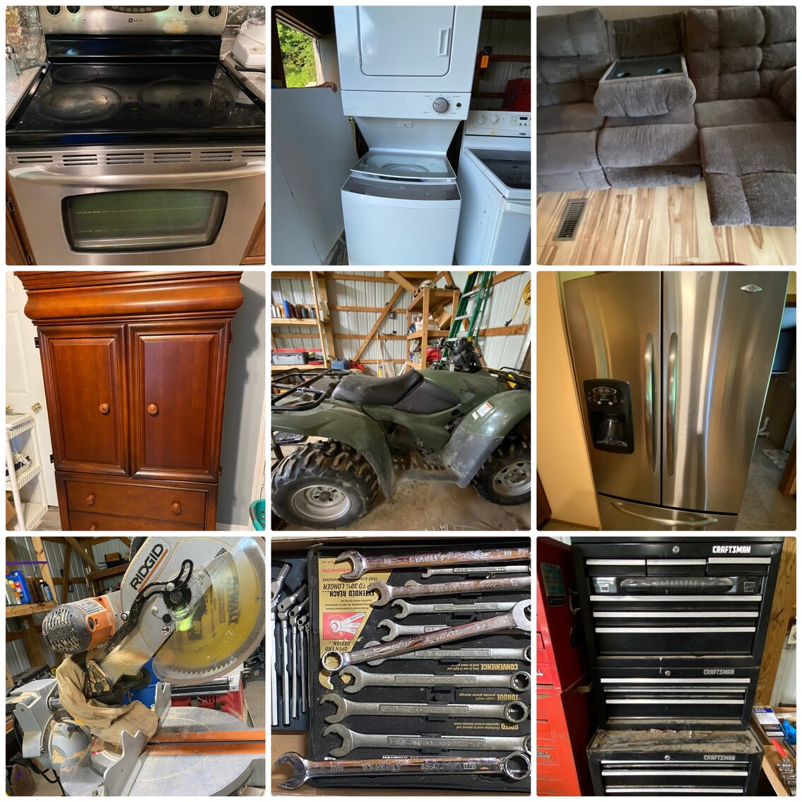 Image for Sycamore, PA – Moving Auction: ’10 Honda Rancher, Tools & Ship Equipment, Tool Chests, Furniture, Housewares, Small and Large Appliances