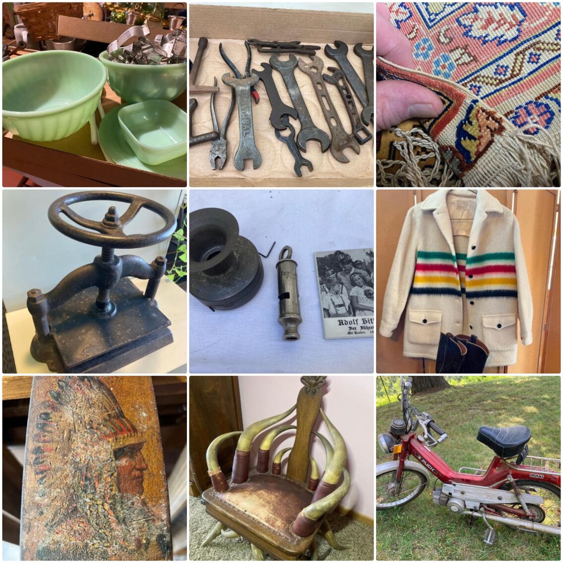 Image for Jane Lew, WV – Lifetime Collection! Antique Buckboard, Old Town Canvas/Wood Canoe, Puch Maxi-Mo-ped, Antique Printing Presses, Printer’s Cabinet, and Accessories, and more!