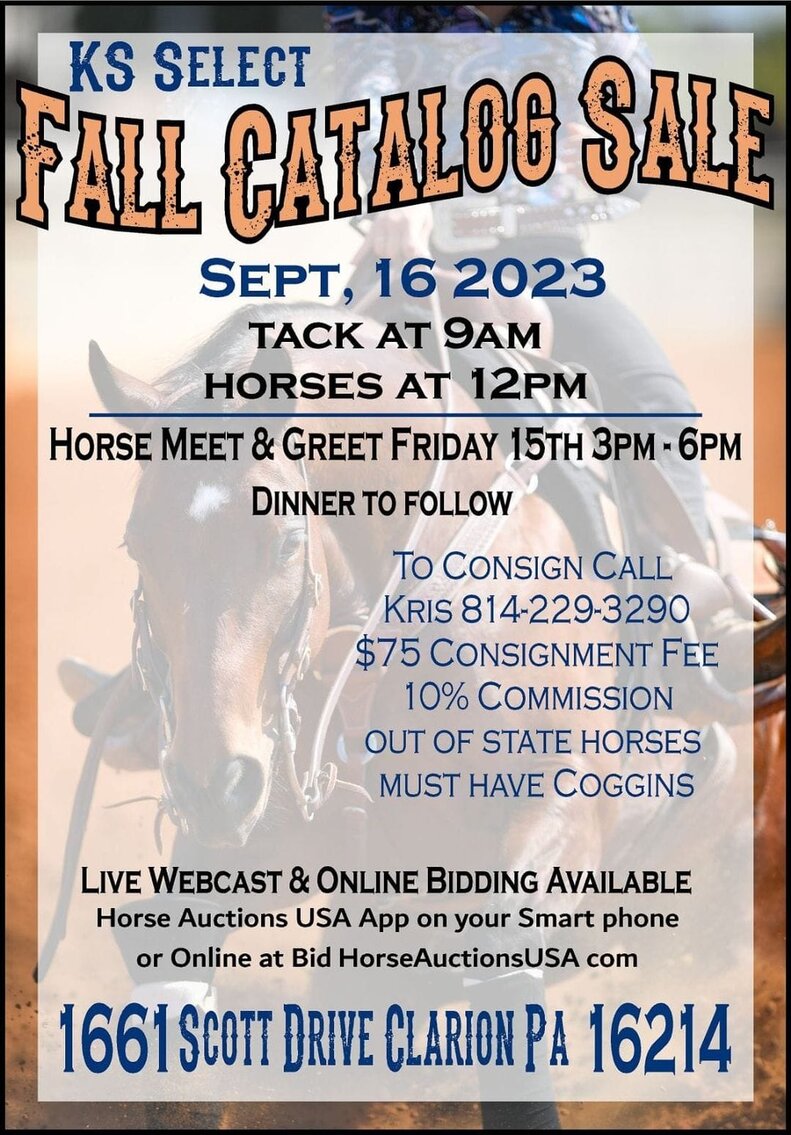 Image for KS Select Fall Sale - Clarion, Pennsylvania - SATURDAY September 16th
