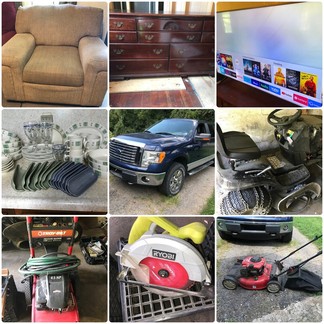 Fairmont, WV Estate of Neal Scot Huet ’12 Ford F150 XLT, Mowers