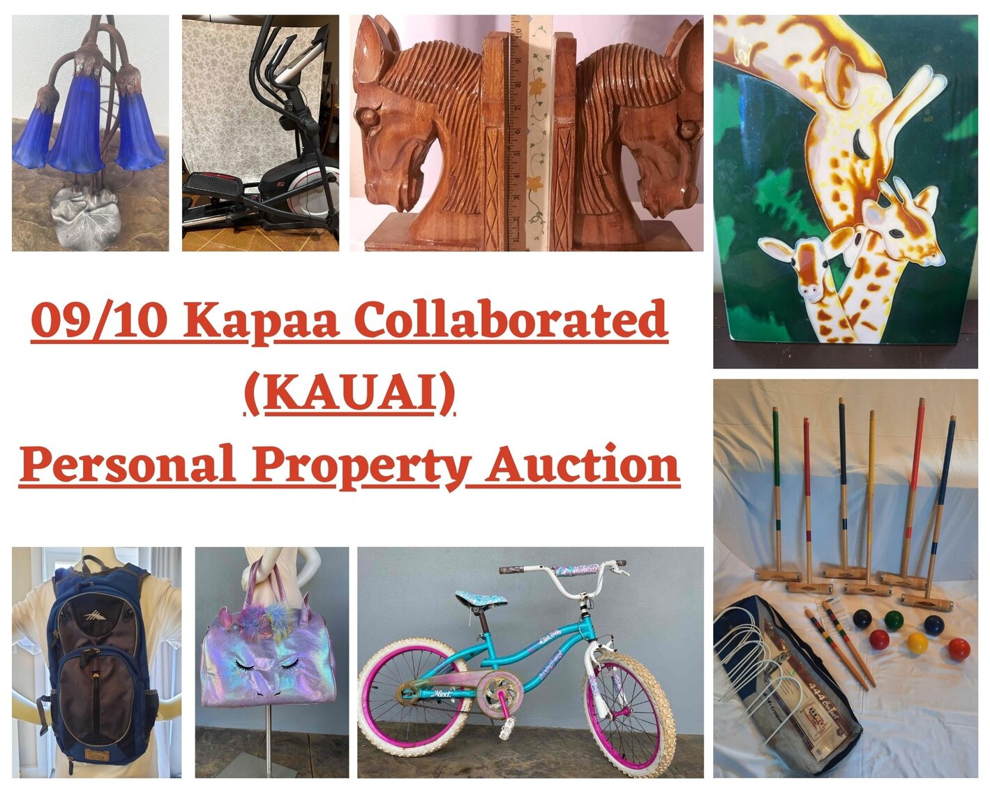 Image for 09/10 Kapaa (KAUAI) Collaborated Personal Property Auction