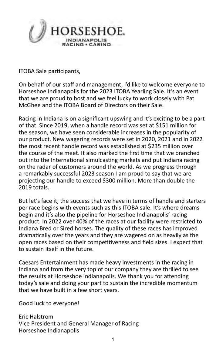 Image for ITOBA 2023 Fall Mixed Sale - SATURDAY OCTOBER 14TH - Shelbyville, Indiana