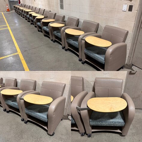 Image for Local Government Surplus Timed Auction - Bleachers, Arm Chairs w/ Tablet Table Tops, PPE, Bulk N95 Masks & Isolation Gowns