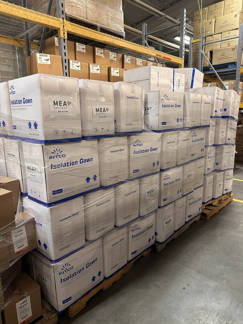 Image for Local Government Surplus Timed Auction - Bleachers, Arm Chairs w/ Tablet Table Tops, PPE, Bulk N95 Masks & Isolation Gowns