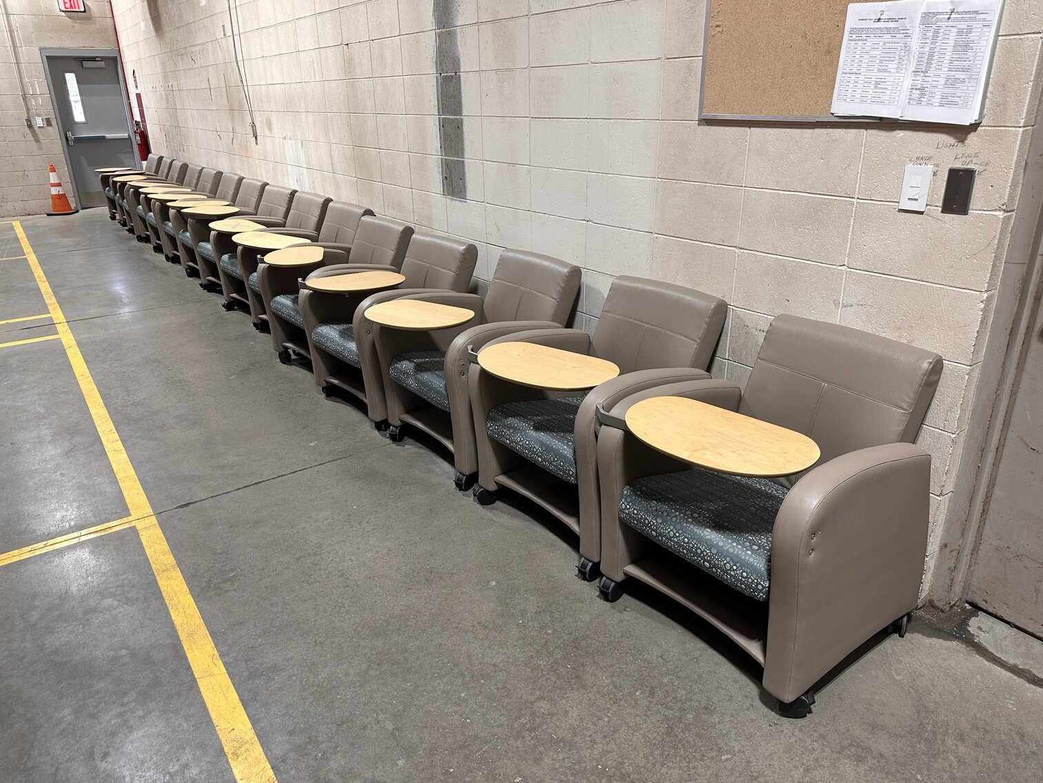 Image for Local Government Surplus Timed Auction - Bleachers, Arm Chairs w/ Tablet Table Tops, PPE, Bulk N95 Masks & Isolation Gowns