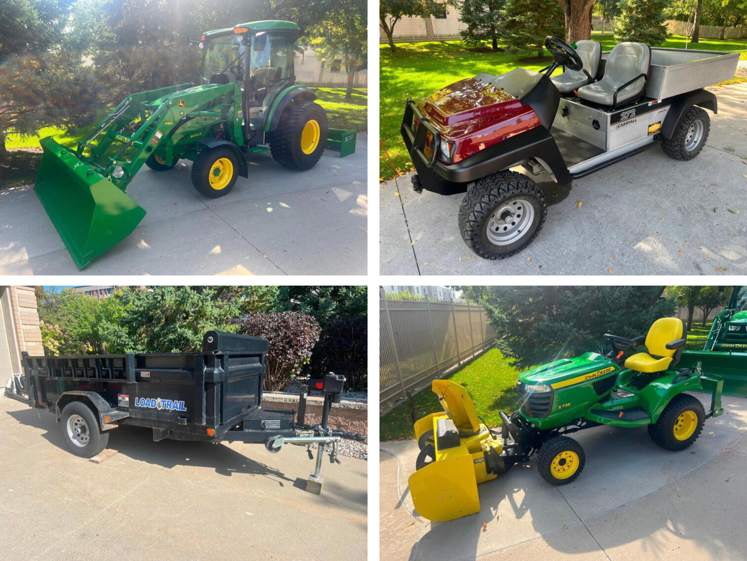 Estate Auction: 2016 John Deere 4052R, 10' Dump Trailer,  Lawn & Garden Equipment