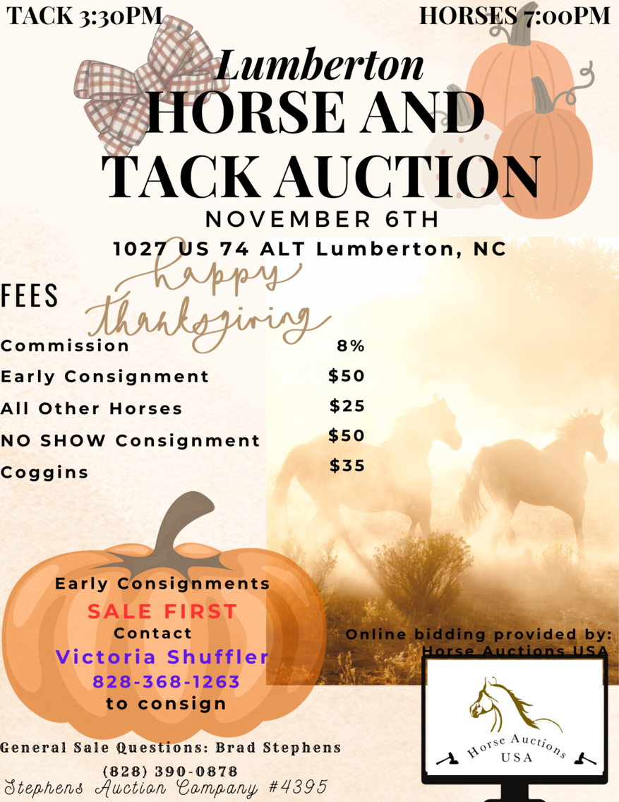 Image for Lumberton Horse Auction November 6th