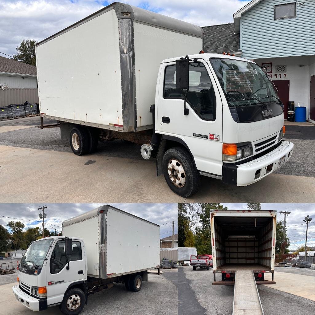 Image for GMC 16ft Box Truck, Chevy 4x4 Pickup w/ Boss V-Plow, Industrial Auction