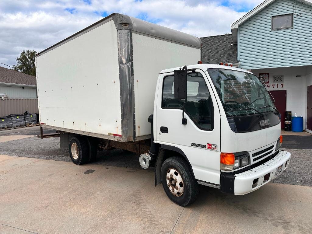 Image for GMC 16ft Box Truck, Chevy 4x4 Pickup w/ Boss V-Plow, Industrial Auction