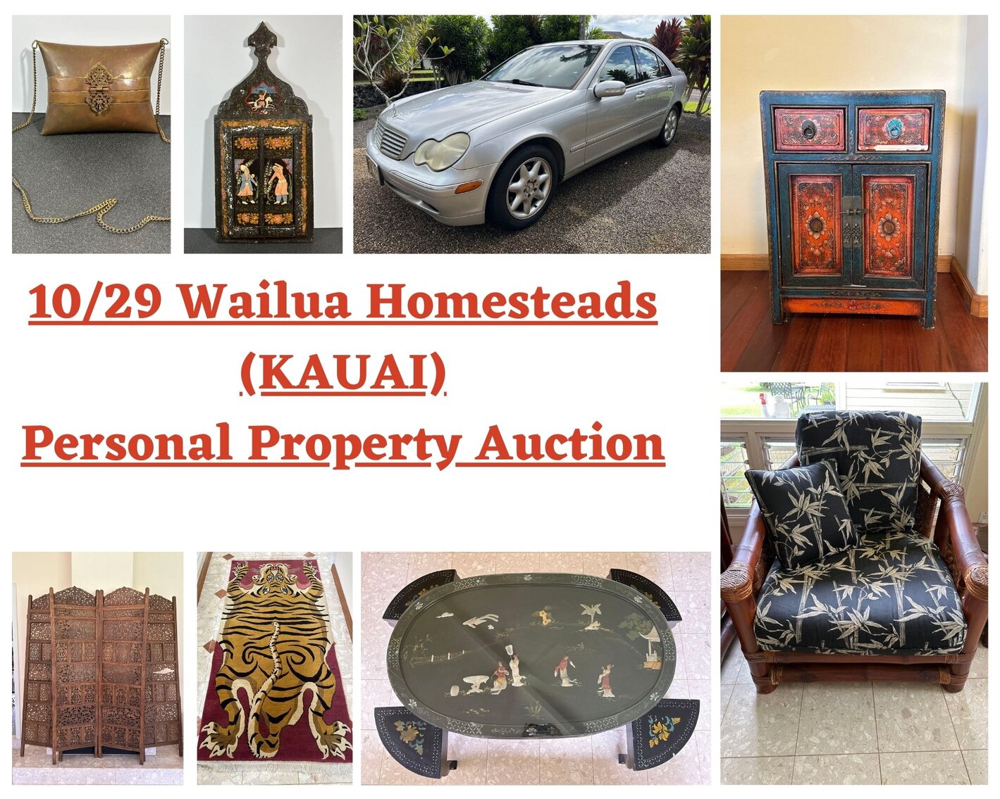 Image for 10/29 Wailua Homesteads (KAUAI) Personal Property Auction