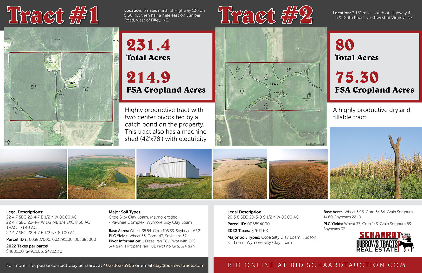 Absolute Gage County Farmland Auction by the Schaardt Auction Team with