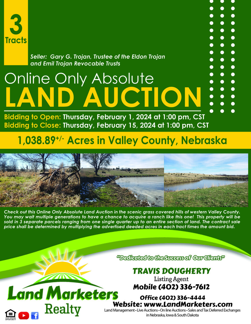 Image for 1,038.89+/- Acres in Valley County, NE Offered in 3 Tracts