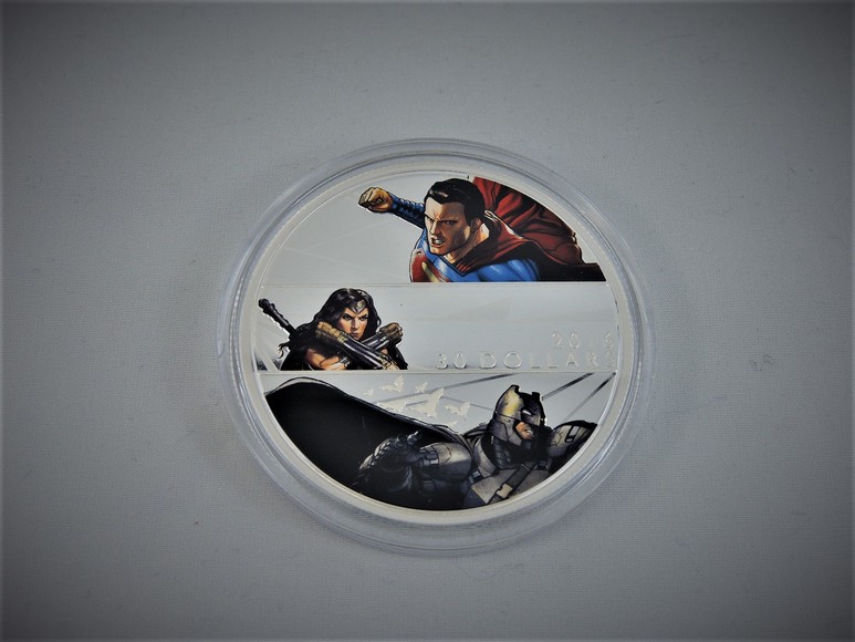 Image for SUPER HEROES TM The Trinity SUPERMAN, BATMAN, WONDER WOMAN - DAWN OF JUSTICE -  RCM Coins