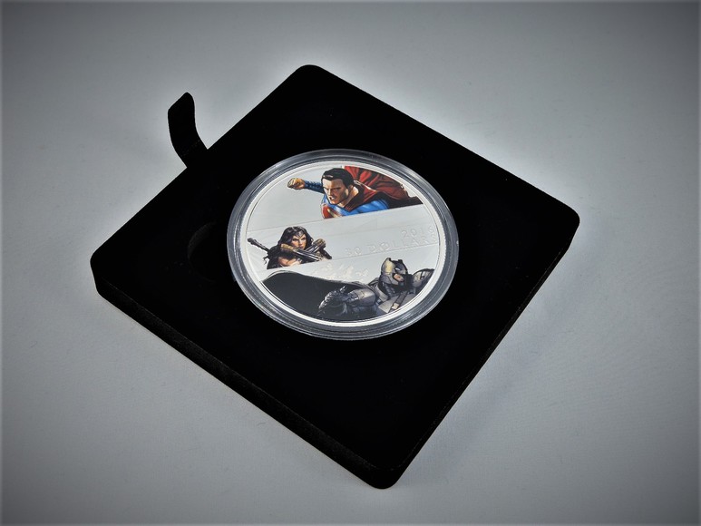 Image for SUPER HEROES TM The Trinity SUPERMAN, BATMAN, WONDER WOMAN - DAWN OF JUSTICE -  RCM Coins