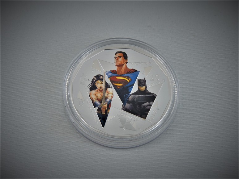 Image for SUPER HEROES TM The Trinity SUPERMAN, BATMAN, WONDER WOMAN - DAWN OF JUSTICE -  RCM Coins