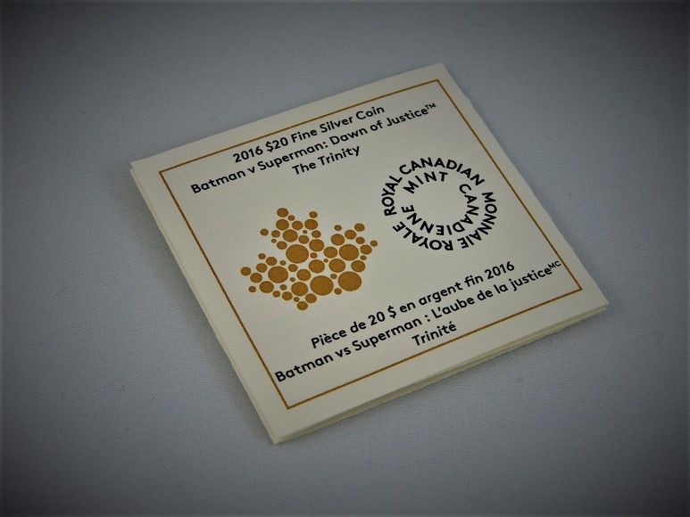 Image for SUPER HEROES TM The Trinity SUPERMAN, BATMAN, WONDER WOMAN - DAWN OF JUSTICE -  RCM Coins