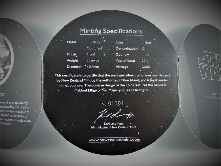 Image for STARWARS TM Darth Vader Coins  New Zealand Mint