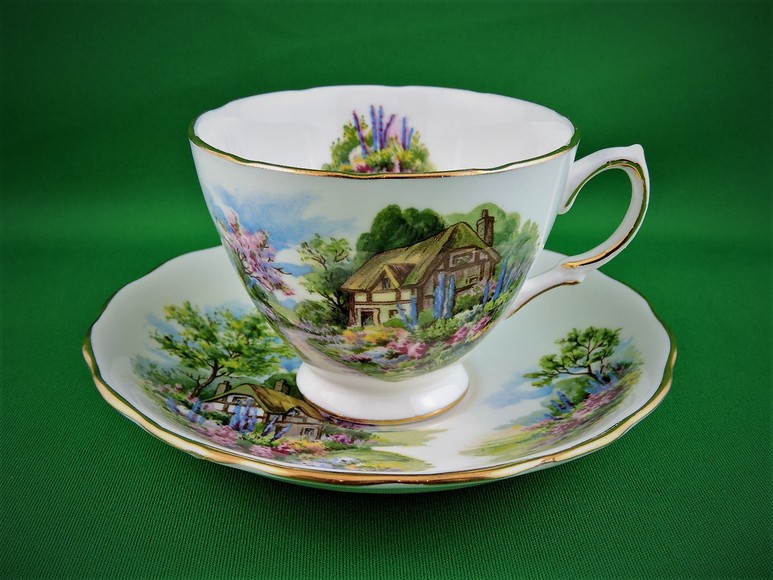 Image for TEA TIME DELICATE CHINA CUPS AND SAUCERS BRITISH JAPAN CHINA EUROPE