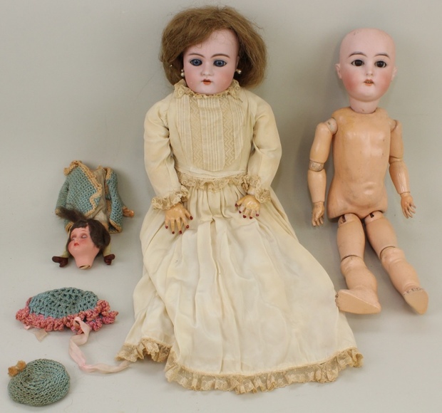 Image for Online Only - Antique German Bisque Dolls & Body Parts: 1-16-18