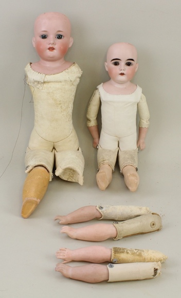 Image for Online Only - Antique German Bisque Dolls & Body Parts: 1-16-18
