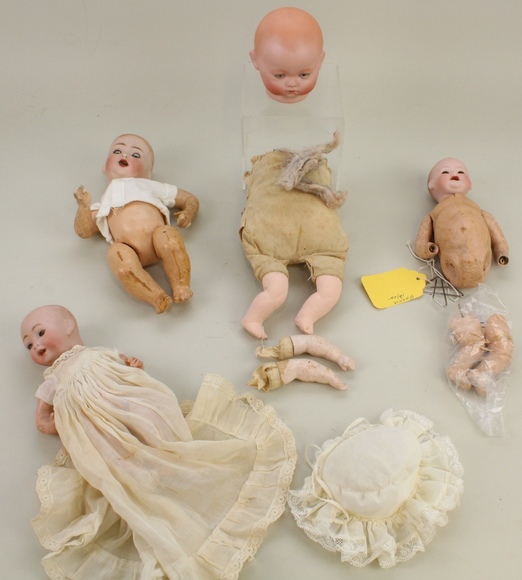 Image for Online Only - Antique German Bisque Dolls & Body Parts: 1-16-18