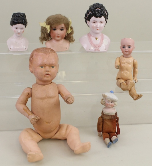 Image for Online Only - Antique German Bisque Dolls & Body Parts: 1-16-18