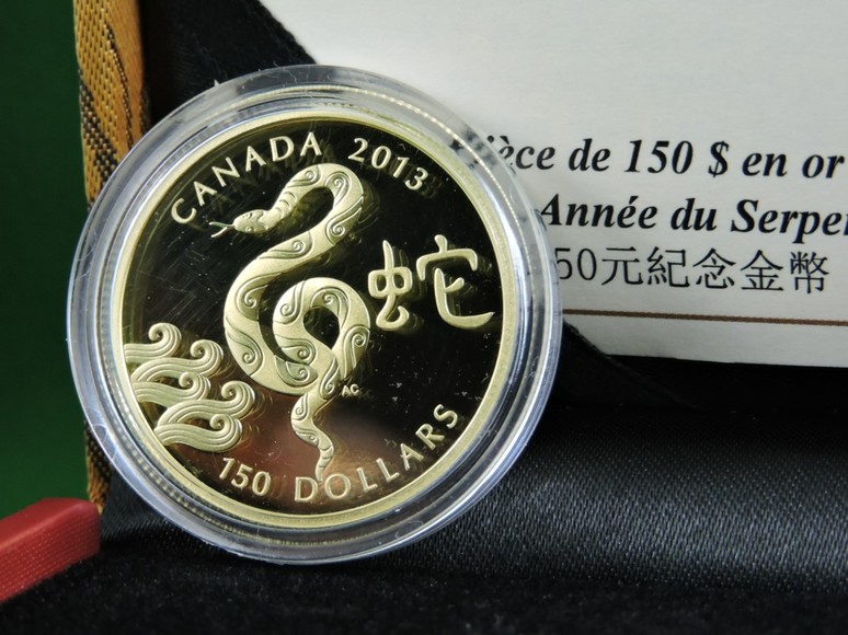 Gold Coin 2013 $150.00 Year of the Snake 2013