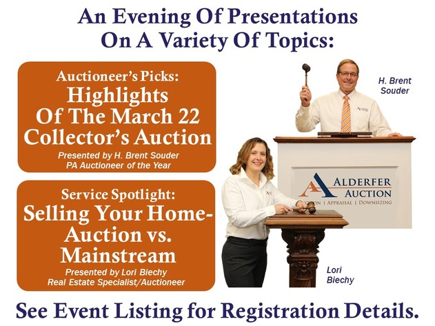 Image for Sweets, Treats and Antiques - An Evening of Treasures at Alderfer Auction: 3-19-18