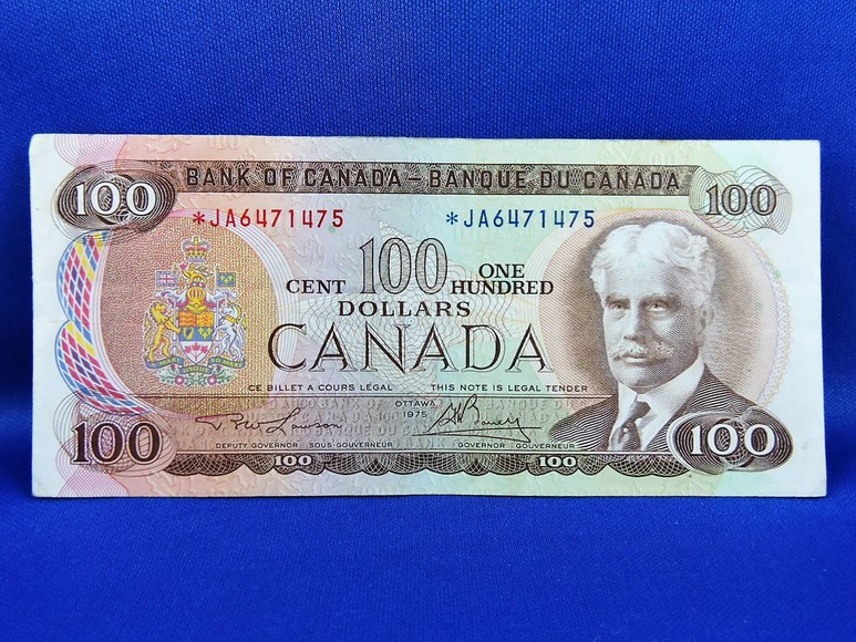 $100 Canadian Replacement Banknote