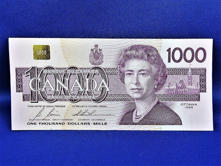 Image for 1988 MINT QUALITY $1000 UNCIRCULATED CANADIAN BANKNOTE