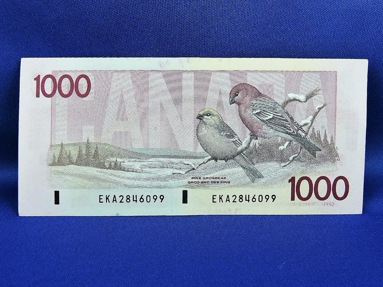 Image for 1988 MINT QUALITY $1000 UNCIRCULATED CANADIAN BANKNOTE