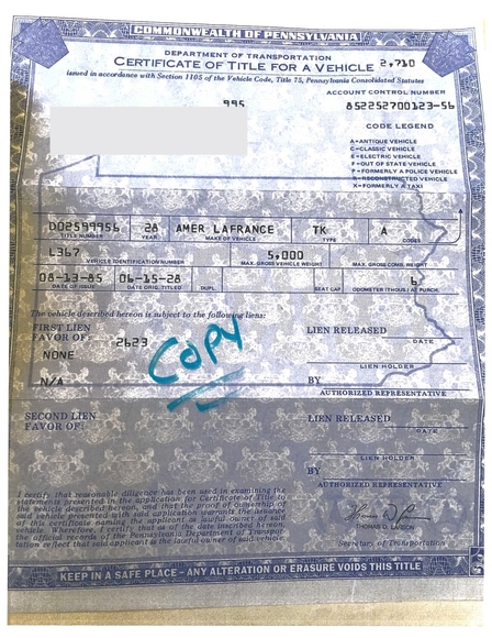 Image for Alderfer Simulcast- Fire Truck, Antique & Collector Car Auction: 6-5-18