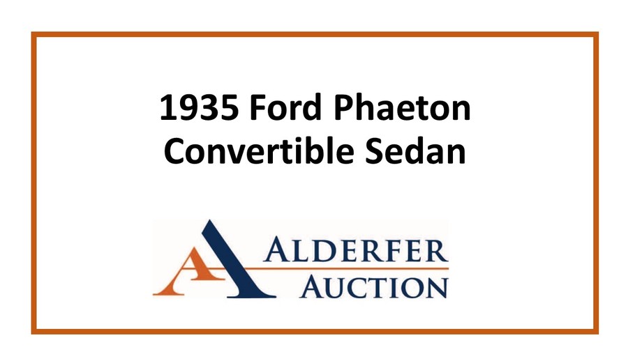Image for Alderfer Simulcast- Fire Truck, Antique & Collector Car Auction: 6-5-18