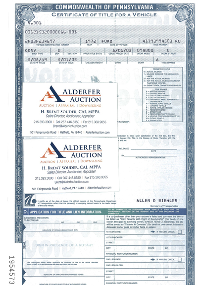 Image for Alderfer Simulcast- Fire Truck, Antique & Collector Car Auction: 6-5-18